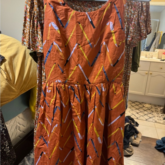 Modcloth Pen prin tA-line  dress - Picture 5 of 8